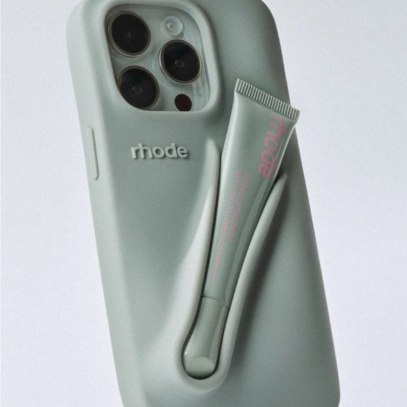 White iPhone Case with Lip Balm Holder - Picture 2 of 3